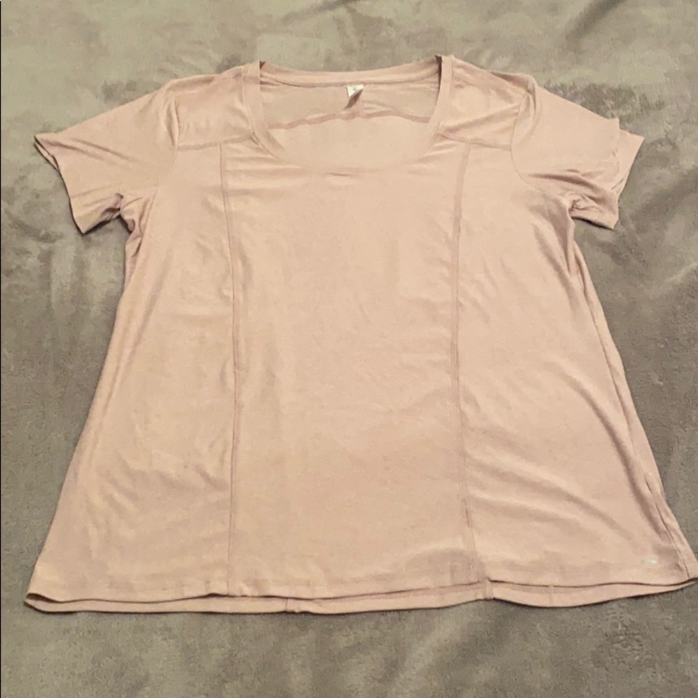 MARIKA Short sleeve active wear light pink top